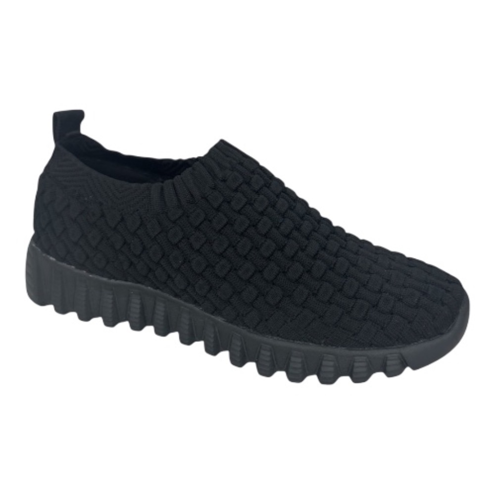 Bernie Mev Tender Black Woven Comfort Walking Shoes Womens Lightweight - NWB